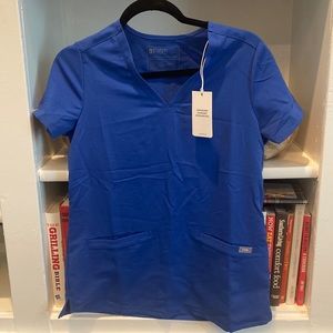 Figs three pocket top - blue - NWT - size XS